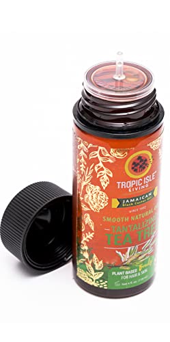 Tropic Isle Living Jamaican Black Castor Oil Light Blend 4Oz And Smooth Natural Oils Tantalizing Tea Tree 4Oz Bundle | Hair Growth Oils | Daily Hair Maintenance | Moisturizes Skin | After-Bath Oils #TOP6