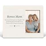 Wheatwin Bonus Mom Picture Frame 4x6 Photo - Stepmom Gift from Daughter, Son, Stepkids for Mother's Day, Christmas