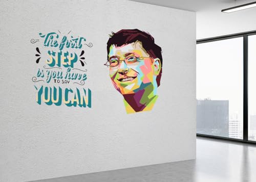Image of Bill Gates Dream Quotes Office - Inspirational - Motivational - Quotes - Wall Sticker for Kids Room, Living Room, School, Library (Size - 60CM X 91CM)