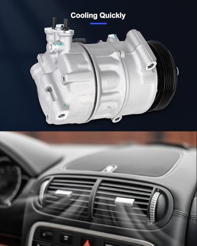 Image of ECCPP AC Compressor with Clutch 2016-2023 Fit for Chevrolet Malibu 1.5L | AC Compressor Rapid Cooling 5 Grooves 167361,168361 Low Vibration Under 72db Reduces Engine Load Fuel Efficient