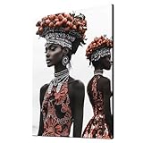 Mujer africana Diamond Painting Adultos, 5D Diamond Painting Mujer, Pintura Diamante Manualidades Adultos 80x110 cm, DIY Cristal Artes Bordado Punto Cruz Cuadro Diamantes para Regalo Mujer 1ZSH-18778