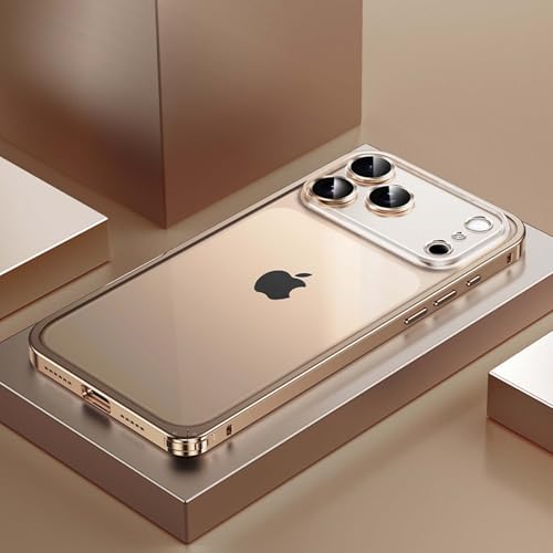Coque iPhone 17 or en métal pour protéger votre smartphone avec style au quotidien