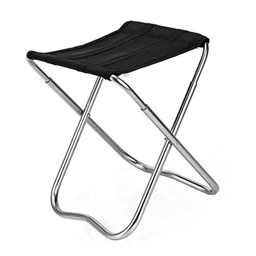Happyyami 1pc Portable Fishing Chair Sturdy Lightweight Camping Stool for Outdoor Activities for Barbecue Hiking and Fishing Black