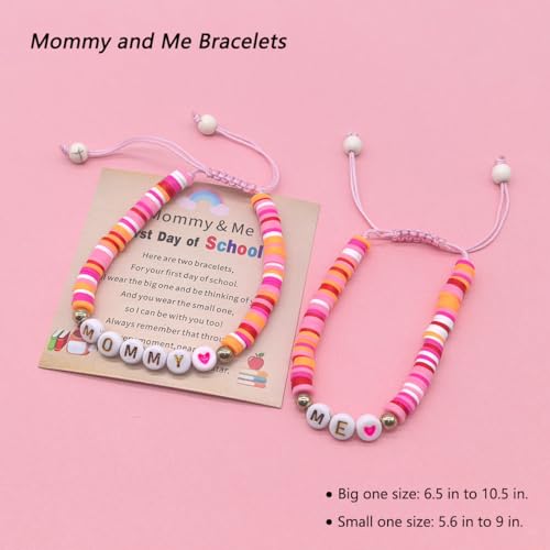 Image of First Day of School Gifts for Girl Mommy and Me Back to School Bracelets
