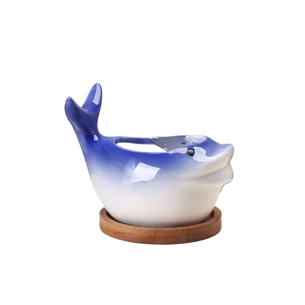 GELASIGE Flower Pots Bigmouth Succulent Flower Pot, Ceramic Flower Pot, Balcony Flower Pot, Suitable For Garden Outdoor Flower Pots(B)