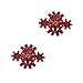 Casualfashion 2Pcs Korean Fashion Rhinestones Flower Shoe Clips Wedding Party Shoes Buckles Decorations (Red)