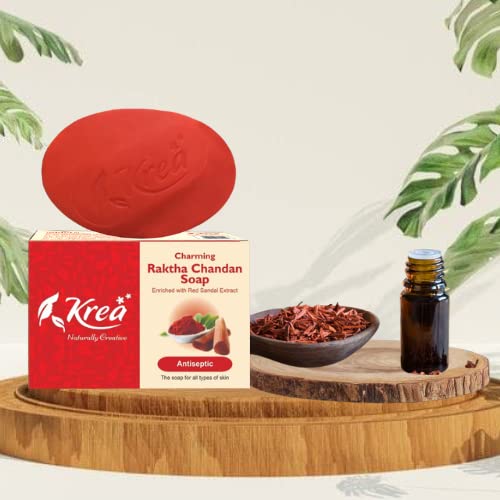Krea Charming Rakthachandan Soap (Pack of 5 Soaps)