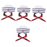 LIFKOME 4 Juegos traje de fiesta hallowen sombrero costume cosplay gorros hat caps gorro de capitan para decorar accesorios de navegación de canotaje suministros para fiestas paño