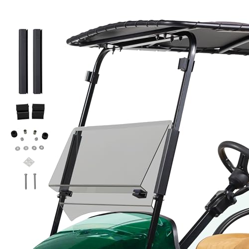 ProFX Golf Cart Windshield Compatible with EZGO TXT | Fold Down Design | Fits 1995-2013 E-Z-GO TXT Models with 3/4 inch Front Struts | Made in America (Tinted)