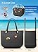 Beach Bag Rubber Tote Bag - Waterproof Travel Bag for Women Washable Tote Bag Handbag for Sports Beach Market Pool (Black, Large)
