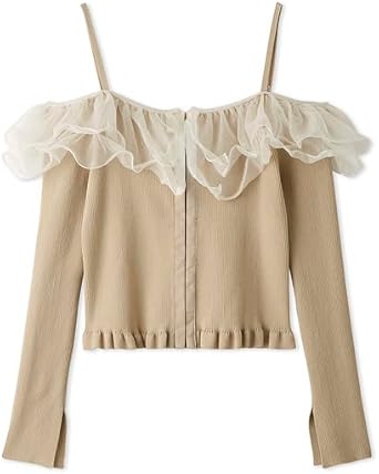 Amazon | [フレイ アイディー] ラッフルオフショルニット FWNT251028  