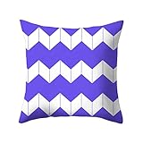 Nunubee Microfibra Cuadrada Funda de Almohada Decorativa Funda de cojín Piel de melocotón Sofá Cama Sofá Decoración para el hogar Estilo británico clásico 27-45*45cm/18*18inch