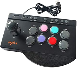 Arcade Fight Stick - PXN 0082 Fight Stick Arcade Game Fighting Joystick PC with Turbo/ Macro Functions Compatible with PC, PS3, PS4, Xbox One, Xbox Series X|S, Android TV Box, Nintendo Switch