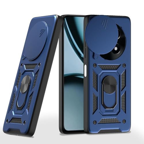 Image of AIBEX Back Cover for realme P1 5G / realme 12+ 5G / realme Narzo 70 Pro 5G | D10 Tough Armor Case | Sliding Camera Shield | 360 Protection | Kickstand Ring Holder | Military-Grade Bumper Case