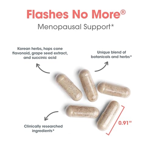 Image of ARG Flashes No More - Delivers 257 mg EstroG-100 - Menopause Support for Hot Flashes, Night Sweats & Positive Outlook - Dietary Supplement for Women - 60 Servings - 60 Vegetarian Capsules