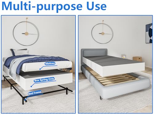 image for Qingzhou Box Spring Twin Bed Bases, 9 Inch High Metal Twin Box Spring 