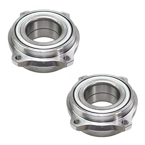 Image of TRQ Rear Left and Right Wheel Bearing and Hub Assembly Set 2 Piece Compatible with 08-14 Mercedes-Benz C300 12-15 C250 08-15 C350 08-14 C63 AMG 2014 E350 Coupe Convertible 15-18 E400 Convertible