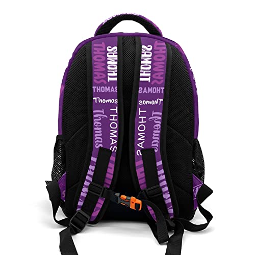 Purple Backpack Personalized with Name for Men Women Shoulder Bag Laptop Bag Bookbag3