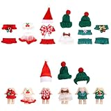 6 Sets Puppen Weihnachtskleidung für 7,62cm, Schicke Adult Collector Outfits Enthalten Tops & Röcke Mini Puppen Accessoires für Display & Dekoration (Stil 2)