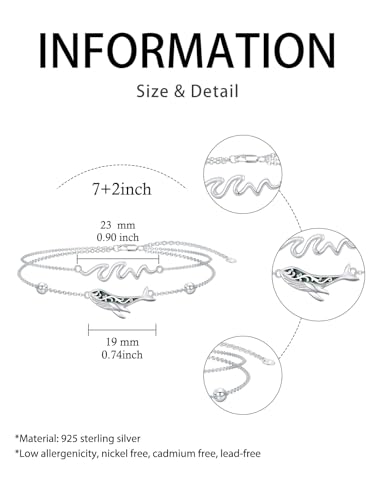 JKR Ocean Jewelry S925 Sterling Silver Sea Turtles/Whales/Dolphins Waves Bracelet With Abalone Shell Jewelry Summer Tropical Beach Gifts for Women4