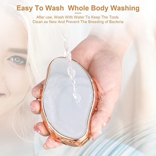 Nano Haarentferner, Haarentfernung Ohne Rasieren, Schmerzen & Schneiden, Crystal Haarentferner mit 1 Dusche Handschuh, Haar Radierer für Damen Inkl. Epilierer Effekt (Gelb) - Image 6
