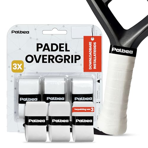 Palbea Extra Stroeve Witte Padel OverGrip Set van 3