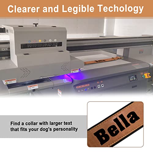 Kinyablue 2" Wide Leather Dog Collar For Large Dogs, Thick Padded Personalized Dog Collars With Large Name, Heavy Duty Large Dog Collar With Strong Buckle For Rottweiler Mastiff Great Dane Fit 20-24" #TOP3