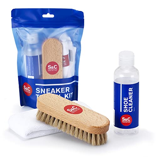 Travel Sneaker Cleaner Kit - Premium 3.5oz Shoe Cleaner Sneakers Kit for Leather, Suede, Nubuck and Whites