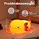 JVURICE Silikon Nachtlicht, Nachtlicht Kinder Axolotl Lampe Dimmbar Cute Tier Touch Aufladbare Kinderlicht Schlafzimmer Led Night Light Dekor Kinder Geschenke Für Mädchen Junge Weihnachtsgeschenke
