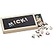 Magnetbuchstaben Holz - Buchstaben Magnete Kinder mit Magnettafel - Buchstaben Lernen ab 3 mit Magnet Buchstaben für Kinder - Magnetische Buchstaben Kühlschrankmagnete Kinder - by Micki