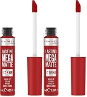 Rimmel London Mega Matte Liquid Lip 500 Firestarter (Pack of 2)