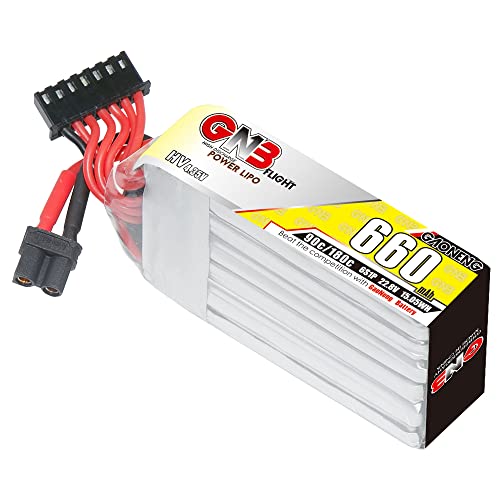GAONENG GNB 6S LiPo Battery 22.8V HV 660mAh 90C 180C for HGL KT20 3 inch Toothpick Drone FPV Drone Quads LiHV High Voltage Discharge -  GNB6606S90AHV