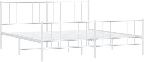 Miniatura 39 de YAFF Marco de cama de metal de 81.5 x 41.3 x 35.4 pulgadas, marco de cama de plataforma de acero resistente con cabecero, no necesita somier, sin