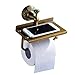 Rozin Wall Mounted Multifunctional Toilet Paper Holder Antique Brass