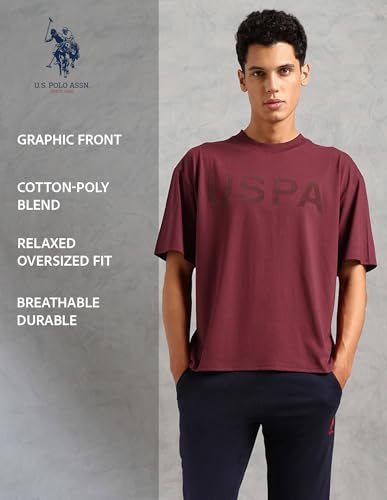 Image of U.S. Polo ASSN. Mens OEE09 Brand Printed Comfort Fit Lounge T-Shirt