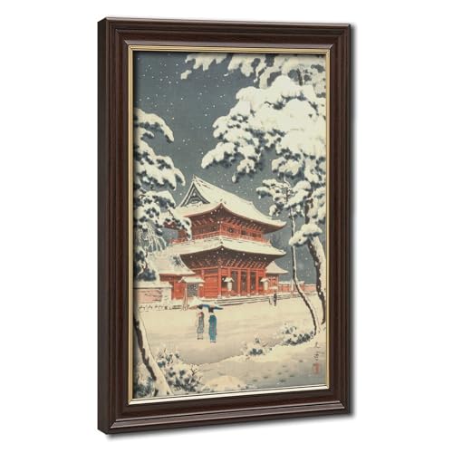 Art japonais Temple Zozoji Tsuchiya Koitsu Décoration Murale Zen Hiver