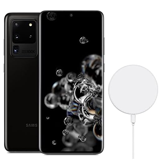 Samsung Galaxy S20 Ultra 5G (128GB, 12GB) 6.9" AMOLED 2X, Snapdragon 865, 108MP Quad Camera, Volte Fully Unlocked US Warranty (AT&T, T-Mobile, Verizon, Global) G988U1 (Wireless Charger Bundle, Black)