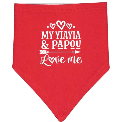 inktastic My YiaYia and Papou Love Me Outfit Baby Bandana Bib