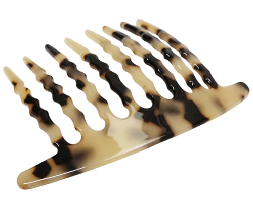 Magic style 【Marble Marble コーム】マーブル かんざし ヘアコーム 飾りコーム べっ甲風 アニマル柄 アセテート ヘアアクセサリー