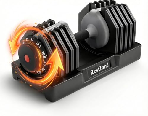 Restland Adjustable Dumbbell Set 25-60LB Full Body Workout