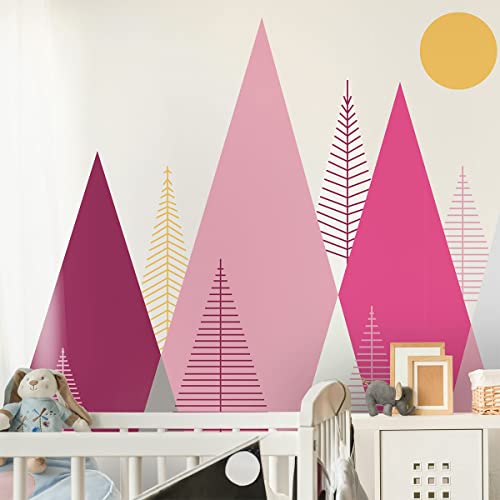 Ambiance Sticker Aufkleber für Kinder, skandinavische Berge, Lucinka, 40 x 60 cm