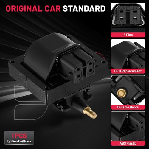 Image of BDFHYK Ignition Coil Packs Compatible with Buick Century Roadmaster, Compatible with Cadillac Brougham Cimarron,Storm,C1500 C1500 Suburban C2500, Coil for D503A DR-37 GN10048 3IC108 U1054 Set of 1
