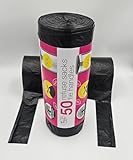 50 TidyZ Heavy-Duty Black Bin Bags. Made from 100% Recycled Plastic. Extra Strong Refuse Sacks with Tie Handles. 50L. For Kitchen, Office and General Household Waste - Image 6