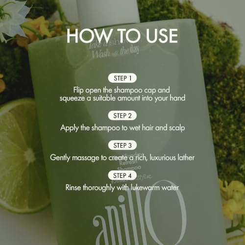 Image of ANILLO Vitamin C Shampoo for Oily Scalp, Lime Sunday Clarifying,15.22 fl oz