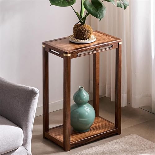Table d'exposition pour bonsaïs, étagère à plantes en bois de noyer