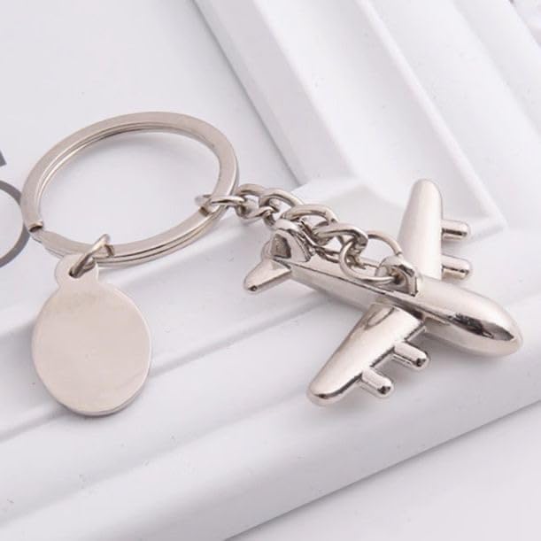 10 Pack Fighter Jet Keychains – Silver Zinc Alloy Airplane Key Rings for Military Fans, Aviation Gifts, Air Force Memorabilia, Pilot Party Favors