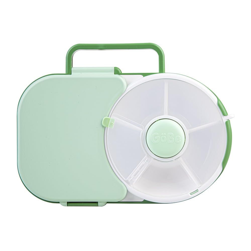 Gobe Kids – 2-in-1 Lunchbox mit kleinem Drehverschluss, Salbeigrün