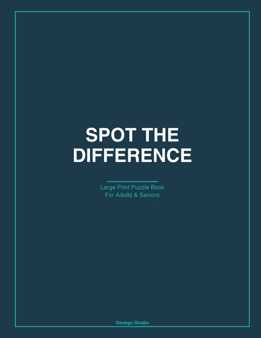 Spot the Difference for Seniors: 50 Large Print Puzzles for Brain Training: Find 5 Differences | Easy-to-See Pictures | Answer Key Included | 8.5x11