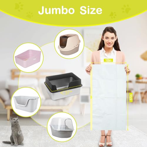 24-PACK-Jumbo-Cat-Litter-Box-Liners-Tear-Resistant-Heavy-Duty-Cat-Litter-Bags-with-Drawstring-Pre-Separated-for-Easy-Access-Easy-Cleanup 24 PACK Jumbo Cat Litter Box Liners Tear Resistant Heavy Duty Cat Litter Bags with Drawstring Pre Separated for Easy Access Easy Cleanup