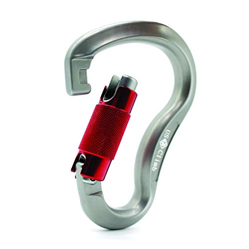 Mosquetão alumínio HMS curvo tripla-trava USClimb 25KN CE EN keylock